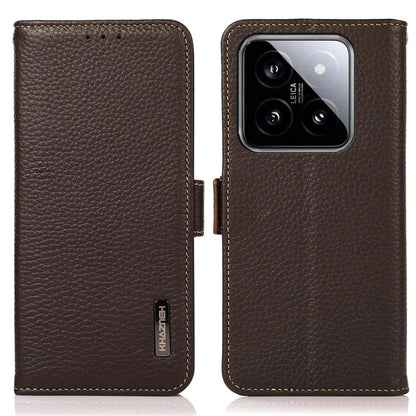 KHAZNEH For Xiaomi 14 Ultra Case Wallet Stand Litchi Texture Phone Cover