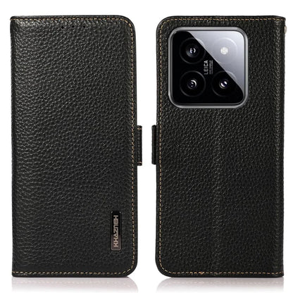 KHAZNEH For Xiaomi 14 Ultra Case Wallet Stand Litchi Texture Phone Cover