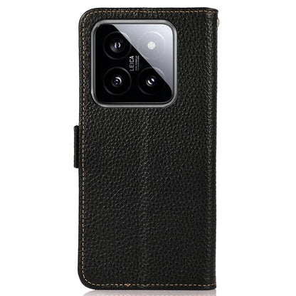 KHAZNEH For Xiaomi 14 Ultra Case Wallet Stand Litchi Texture Phone Cover