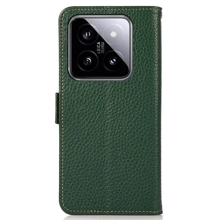 KHAZNEH For Xiaomi 14 Ultra Case Wallet Stand Litchi Texture Phone Cover