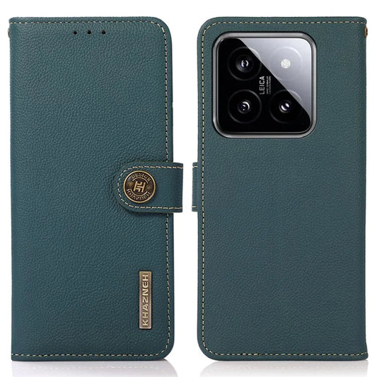KHAZNEH For Xiaomi 14 Case RFID Blocking Wallet Mobile Phone Cover