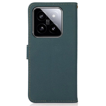 KHAZNEH For Xiaomi 14 Case RFID Blocking Wallet Mobile Phone Cover
