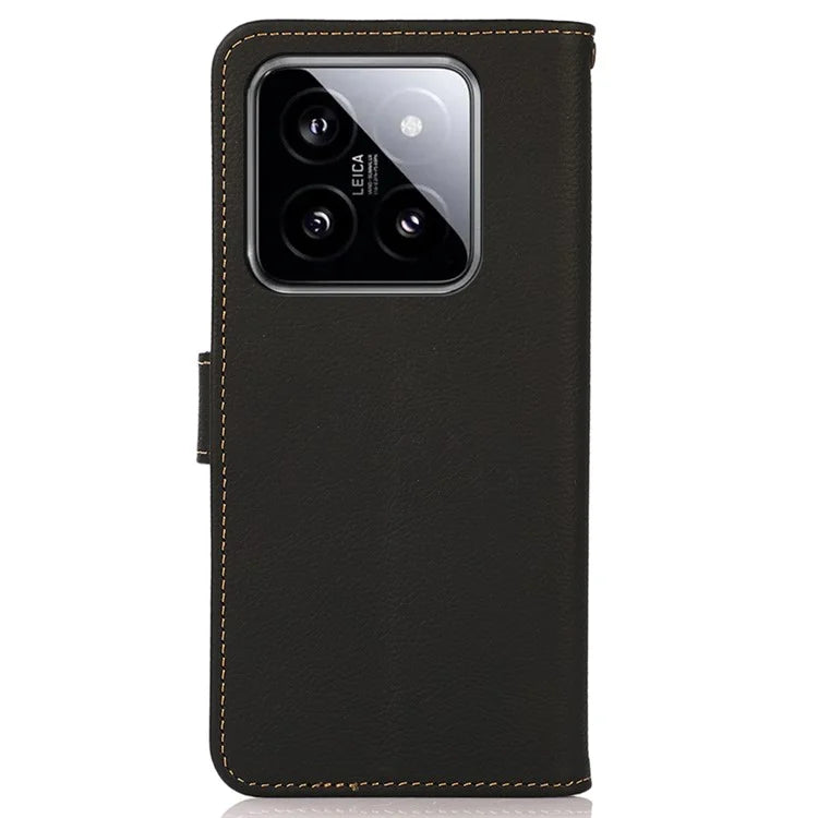 KHAZNEH For Xiaomi 14 Case RFID Blocking Wallet Mobile Phone Cover
