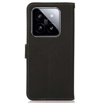 KHAZNEH For Xiaomi 14 Case RFID Blocking Wallet Mobile Phone Cover