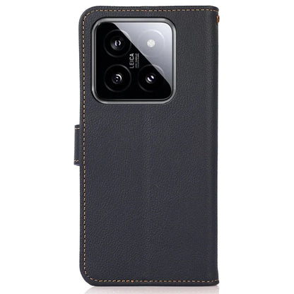 KHAZNEH For Xiaomi 14 Case RFID Blocking Wallet Mobile Phone Cover