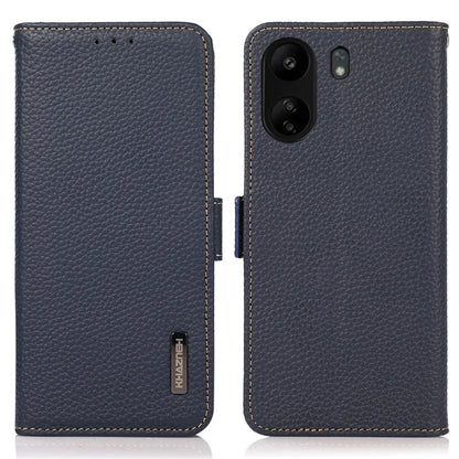 KHAZNEH For Xiaomi Redmi 13C 4G / Poco C65 4G Case RFID Blocking Litchi Texture Wallet Cover