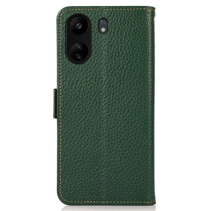 KHAZNEH For Xiaomi Redmi 13C 4G / Poco C65 4G Case RFID Blocking Litchi Texture Wallet Cover