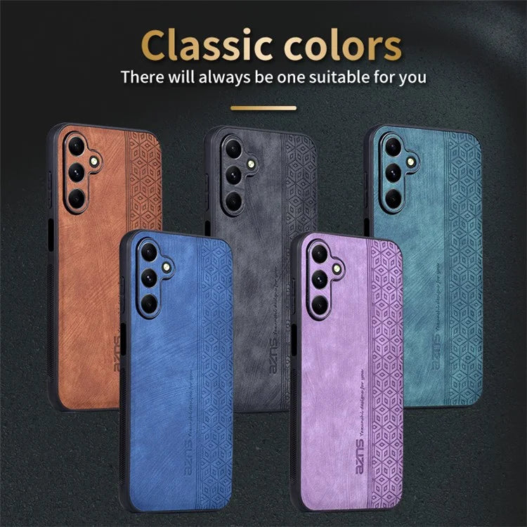 AZNS For Samsung Galaxy A15 4G Case Imprinted Pattern PU Leather+TPU Cell Phone Cover