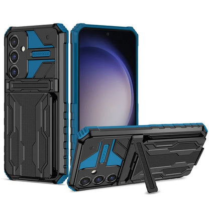 For Samsung Galaxy S23 FE Case Anti-scratch PC+TPU Kickstand Mobile Phone Cover