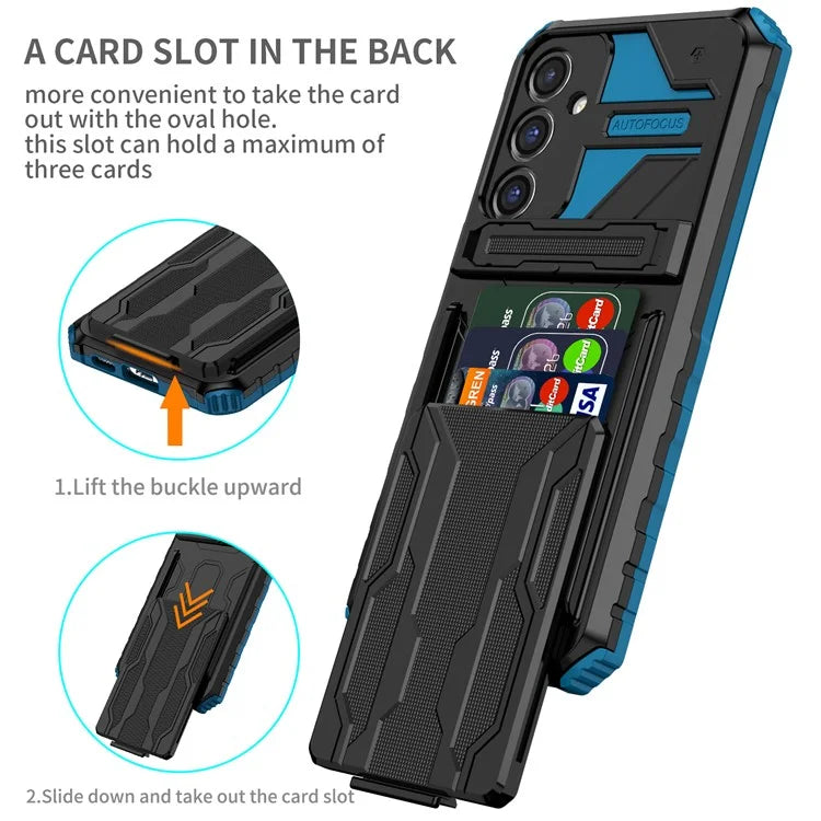 For Samsung Galaxy S23 FE Case Anti-scratch PC+TPU Kickstand Mobile Phone Cover