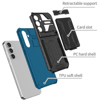 For Samsung Galaxy S23 FE Case Anti-scratch PC+TPU Kickstand Mobile Phone Cover