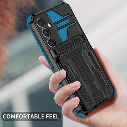 For Samsung Galaxy S23 FE Case Anti-scratch PC+TPU Kickstand Mobile Phone Cover