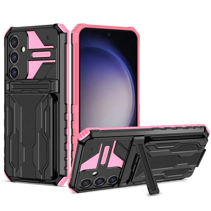 For Samsung Galaxy S23 FE Case Anti-scratch PC+TPU Kickstand Mobile Phone Cover