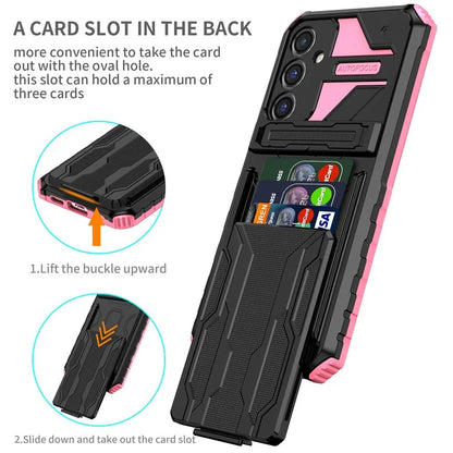 For Samsung Galaxy S23 FE Case Anti-scratch PC+TPU Kickstand Mobile Phone Cover