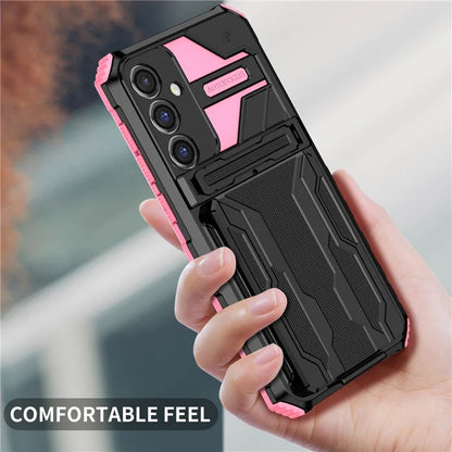 For Samsung Galaxy S23 FE Case Anti-scratch PC+TPU Kickstand Mobile Phone Cover