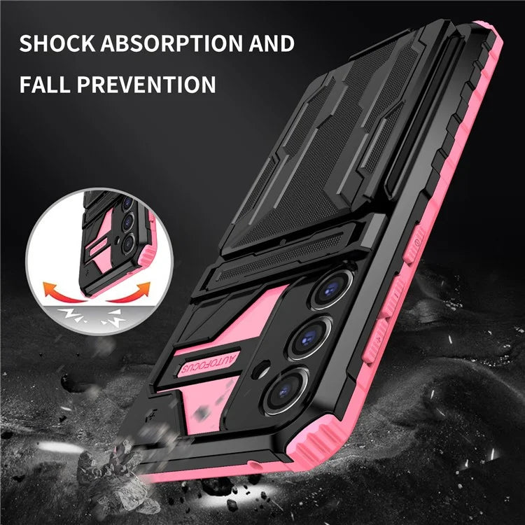 For Samsung Galaxy S23 FE Case Anti-scratch PC+TPU Kickstand Mobile Phone Cover
