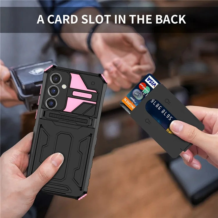 For Samsung Galaxy S23 FE Case Anti-scratch PC+TPU Kickstand Mobile Phone Cover