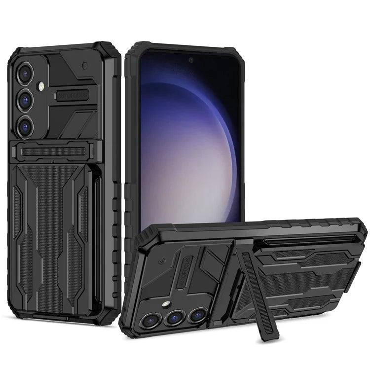 For Samsung Galaxy S23 FE Case Anti-scratch PC+TPU Kickstand Mobile Phone Cover