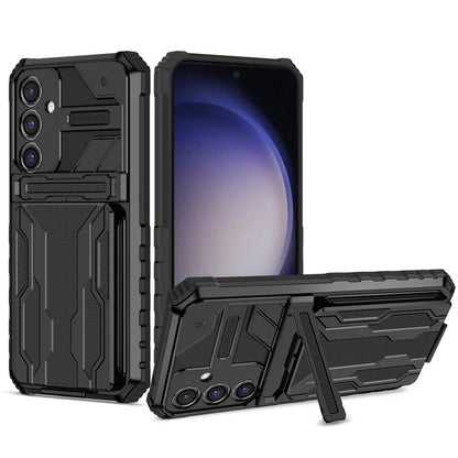 For Samsung Galaxy S23 FE Case Anti-scratch PC+TPU Kickstand Mobile Phone Cover