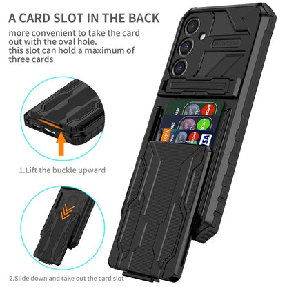 For Samsung Galaxy S23 FE Case Anti-scratch PC+TPU Kickstand Mobile Phone Cover