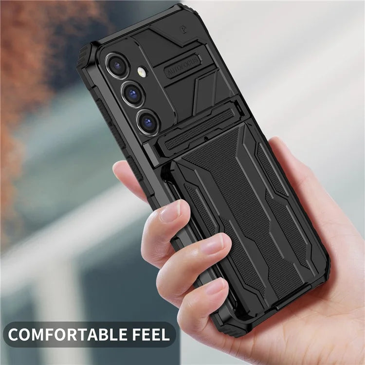 For Samsung Galaxy S23 FE Case Anti-scratch PC+TPU Kickstand Mobile Phone Cover