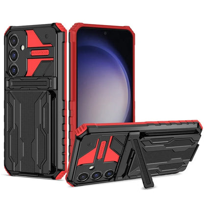 For Samsung Galaxy S23 FE Case Anti-scratch PC+TPU Kickstand Mobile Phone Cover