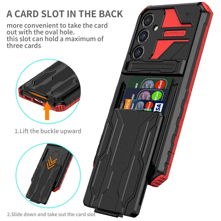 For Samsung Galaxy S23 FE Case Anti-scratch PC+TPU Kickstand Mobile Phone Cover