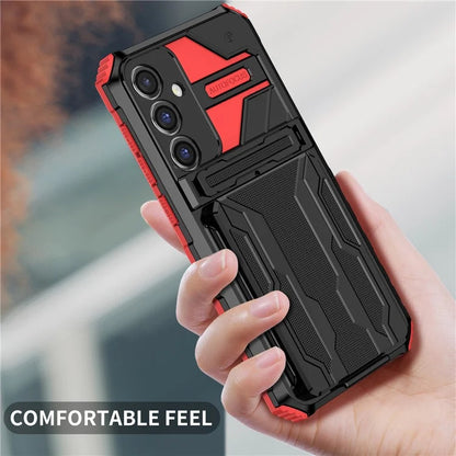 For Samsung Galaxy S23 FE Case Anti-scratch PC+TPU Kickstand Mobile Phone Cover