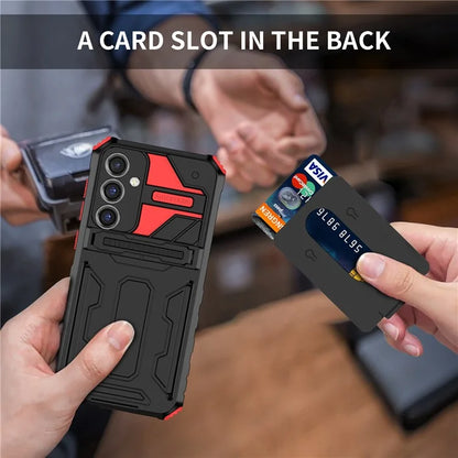 For Samsung Galaxy S23 FE Case Anti-scratch PC+TPU Kickstand Mobile Phone Cover