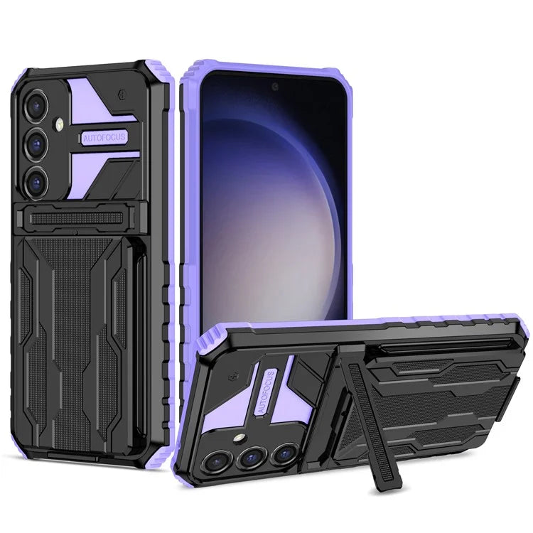 For Samsung Galaxy S23 FE Case Anti-scratch PC+TPU Kickstand Mobile Phone Cover