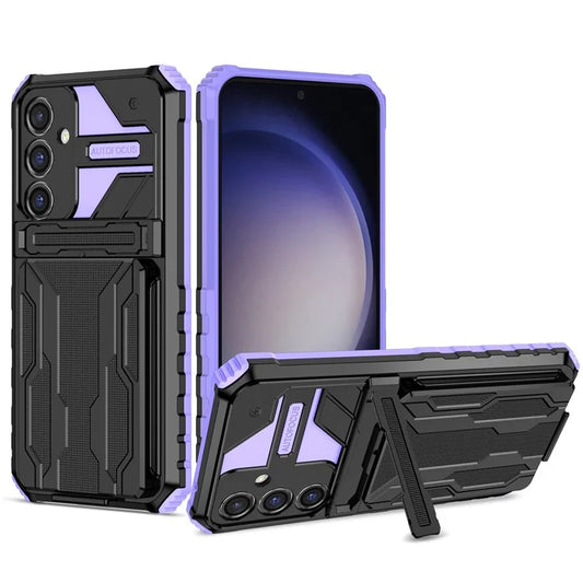 For Samsung Galaxy S23 FE Case Anti-scratch PC+TPU Kickstand Mobile Phone Cover
