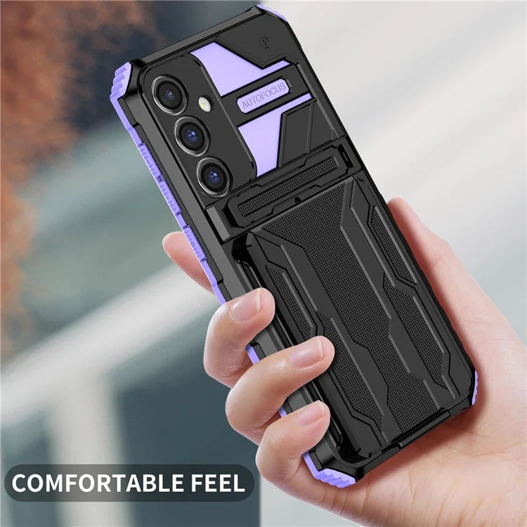 For Samsung Galaxy S23 FE Case Anti-scratch PC+TPU Kickstand Mobile Phone Cover