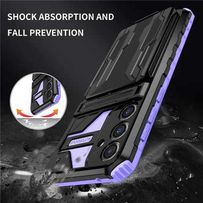 For Samsung Galaxy S23 FE Case Anti-scratch PC+TPU Kickstand Mobile Phone Cover