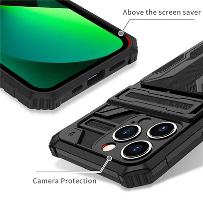 For iPhone 15 Pro Max Case Anti-scratch PC+TPU Mobile Phone Protector with Card Slot