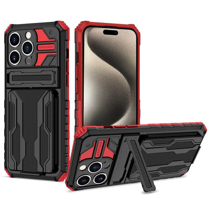 For iPhone 15 Pro Max Case Anti-scratch PC+TPU Mobile Phone Protector with Card Slot