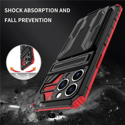 For iPhone 15 Pro Max Case Anti-scratch PC+TPU Mobile Phone Protector with Card Slot