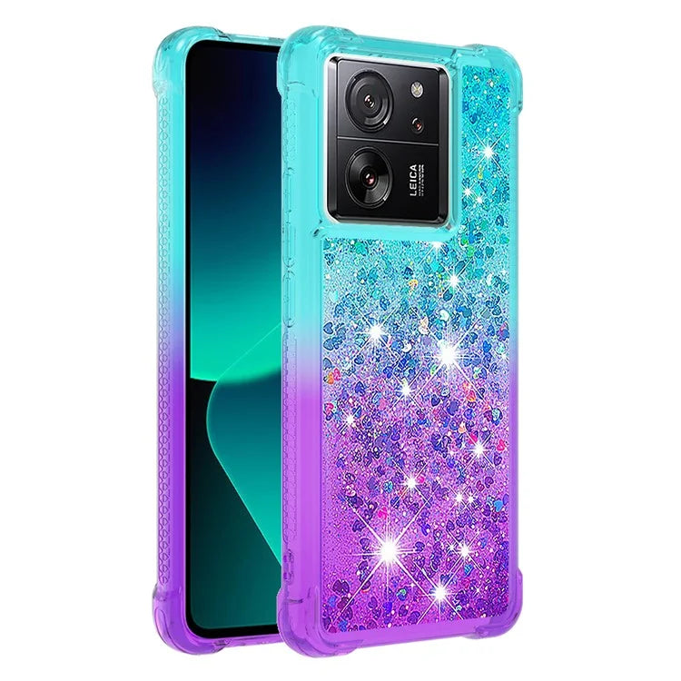 YB Quicksand Series-3 for Xiaomi 13T / 13T Pro / Redmi K60 Ultra Case Bling Flowing Gradient Phone Cover