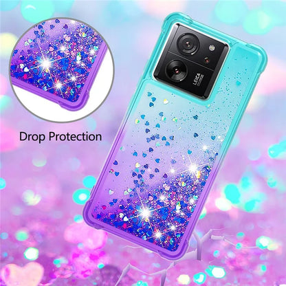 YB Quicksand Series-3 for Xiaomi 13T / 13T Pro / Redmi K60 Ultra Case Bling Flowing Gradient Phone Cover