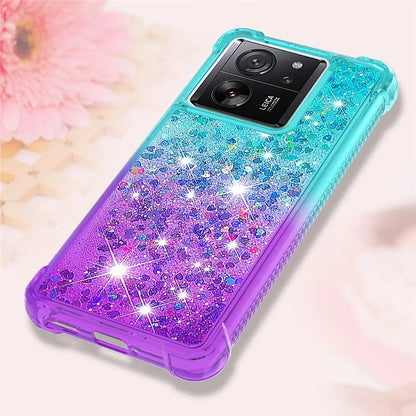 YB Quicksand Series-3 for Xiaomi 13T / 13T Pro / Redmi K60 Ultra Case Bling Flowing Gradient Phone Cover