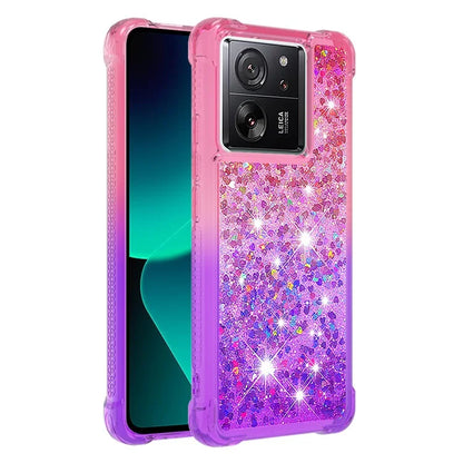 YB Quicksand Series-3 for Xiaomi 13T / 13T Pro / Redmi K60 Ultra Case Bling Flowing Gradient Phone Cover