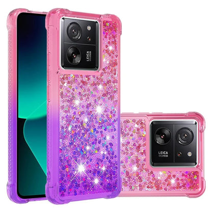 YB Quicksand Series-3 for Xiaomi 13T / 13T Pro / Redmi K60 Ultra Case Bling Flowing Gradient Phone Cover