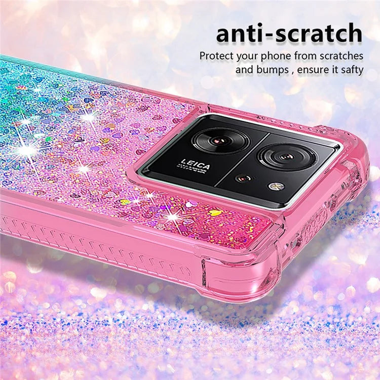 YB Quicksand Series-3 for Xiaomi 13T / 13T Pro / Redmi K60 Ultra Case Bling Flowing Gradient Phone Cover