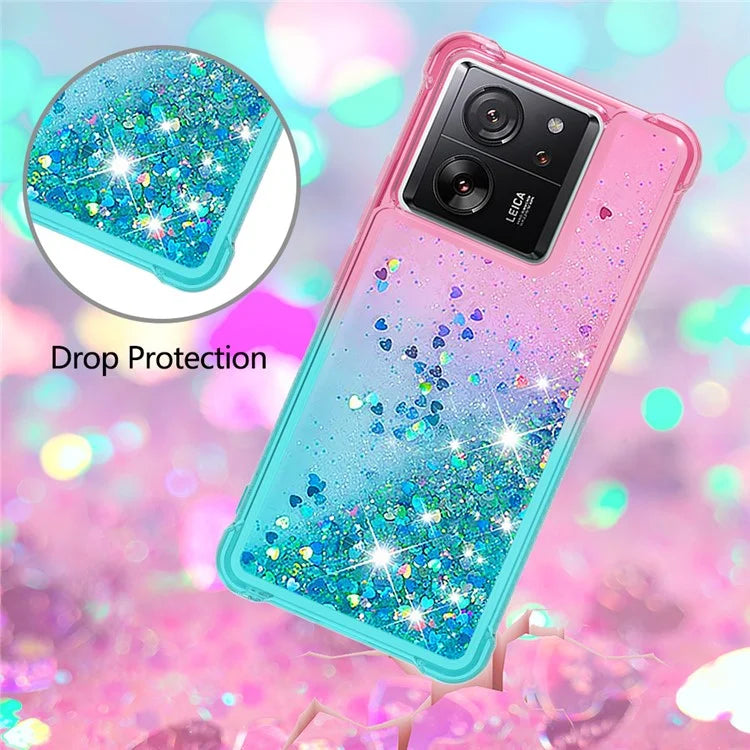 YB Quicksand Series-3 for Xiaomi 13T / 13T Pro / Redmi K60 Ultra Case Bling Flowing Gradient Phone Cover