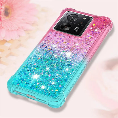 YB Quicksand Series-3 for Xiaomi 13T / 13T Pro / Redmi K60 Ultra Case Bling Flowing Gradient Phone Cover