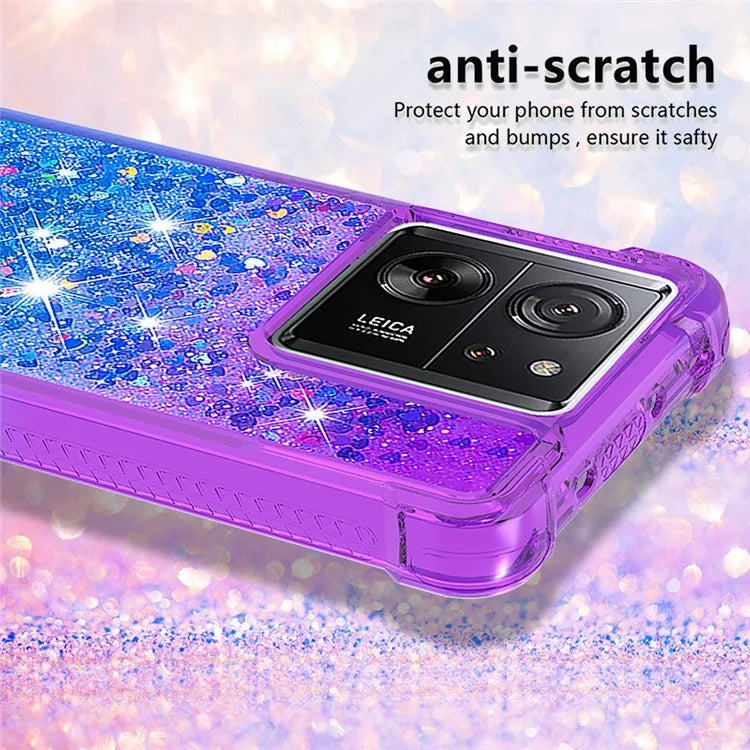 YB Quicksand Series-3 for Xiaomi 13T / 13T Pro / Redmi K60 Ultra Case Bling Flowing Gradient Phone Cover