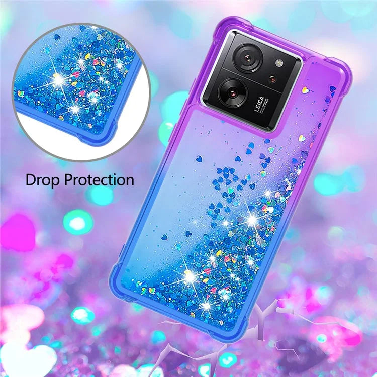 YB Quicksand Series-3 for Xiaomi 13T / 13T Pro / Redmi K60 Ultra Case Bling Flowing Gradient Phone Cover