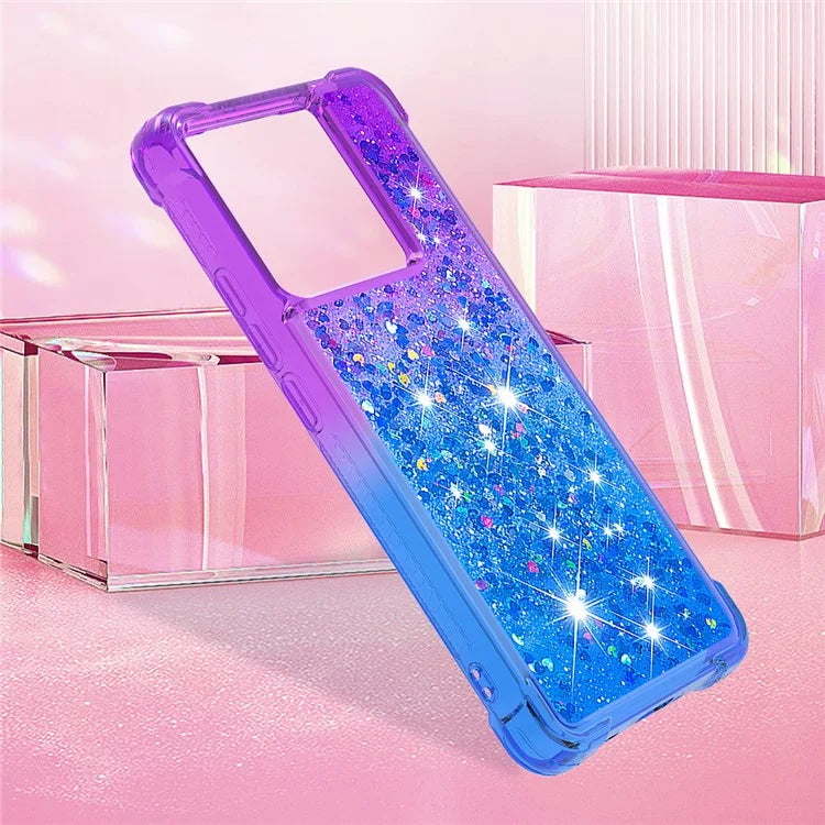 YB Quicksand Series-3 for Xiaomi 13T / 13T Pro / Redmi K60 Ultra Case Bling Flowing Gradient Phone Cover
