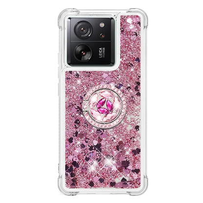 YB Quicksand Series-7 for Xiaomi 13T / 13T Pro / Redmi K60 Ultra Case Liquid Sparkle Kickstand Phone Cover