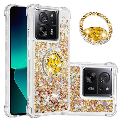 YB Quicksand Series-7 for Xiaomi 13T / 13T Pro / Redmi K60 Ultra Case Liquid Sparkle Kickstand Phone Cover