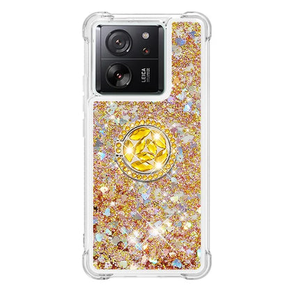 YB Quicksand Series-7 for Xiaomi 13T / 13T Pro / Redmi K60 Ultra Case Liquid Sparkle Kickstand Phone Cover